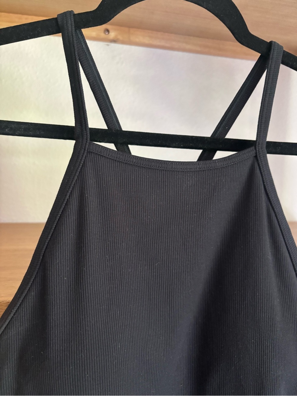 Athleta Black Ribbed Halter Tank Top - Picture 4 of 13